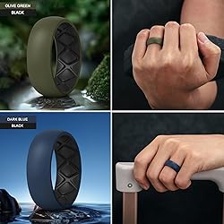 Egnaro Silicone Ring Men 1/4/5/6/7 Multipack of