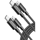 Anker iPhone Fast Charging Cable, 2Pack-6ft Nylon USB-C to Lightning Cord, MFi Certified for iPhone 13, 13 Pro, 12 Pro Max, 1