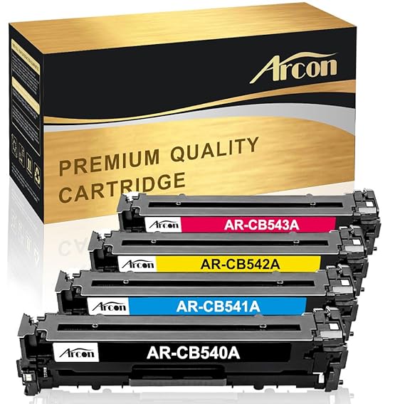 Arcon 4-Pack Toner Kompatibel zu HP 125A CB540A CB541A CB542A CB543A Toner für HP Color Laserjet CP1215 CP1515N CP1518NI HP C
