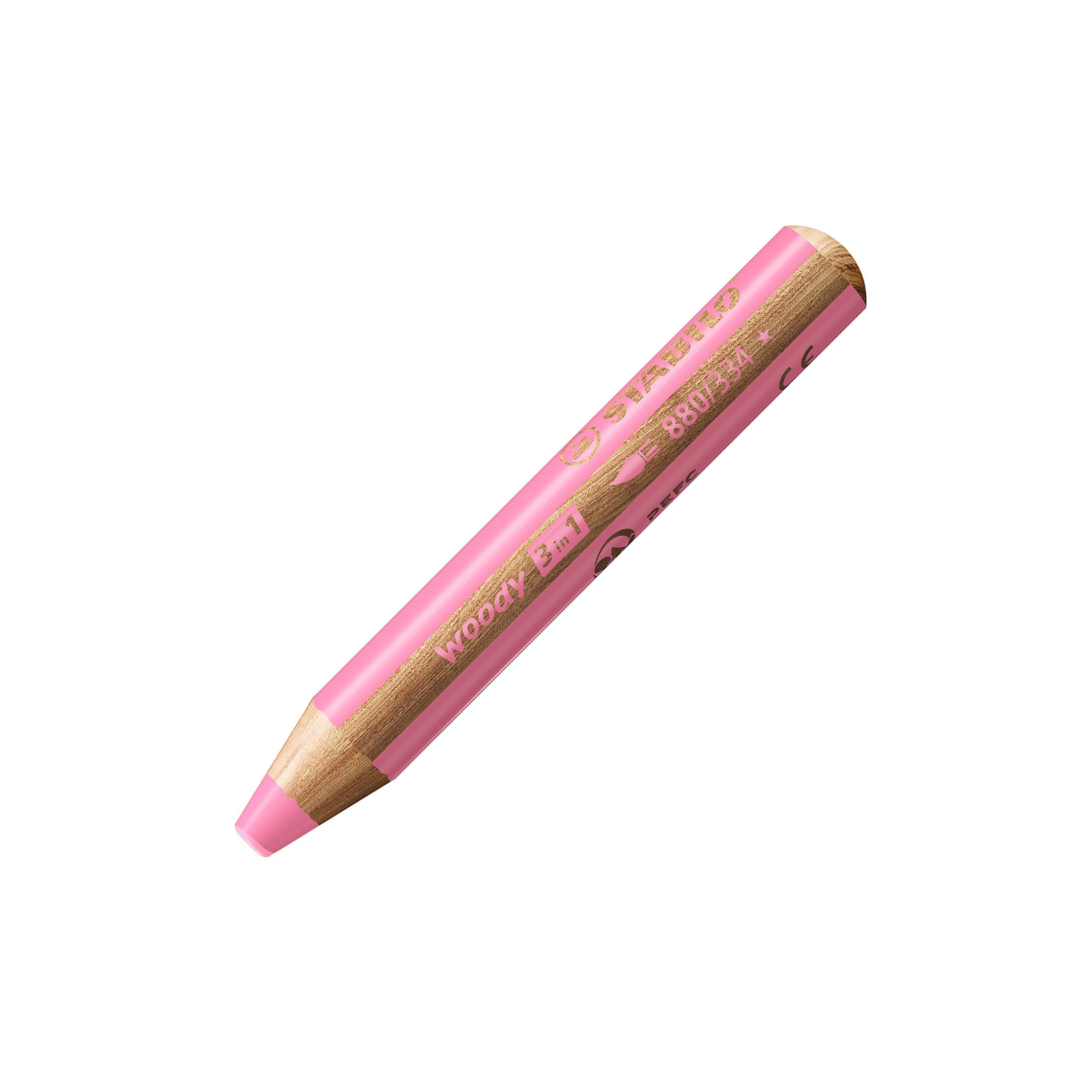 Multi-Talented Pencil - STABILO woody 3 in 1 - Pack of 1 - Pink