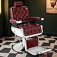 Tythical Premium Barber Chair, Recline Salon Hair Chairs for Barbershop, 360 ° Swivel for Beauty Spa Styling Equipment for Hair Stylist with Heavy-Duty Steel Frame, Red