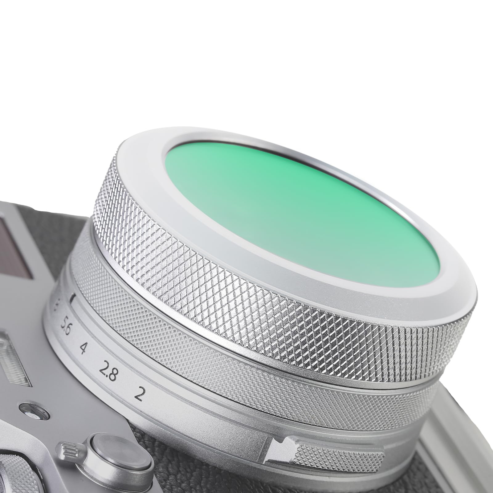 Haoge Camera Lens Protection Filter for Fujifilm X100VI Fuji X100V Camera Accessory Multi Waterproof Nano Coated HD Optical Glass with Integrated Adapter Ring Silver LUV-XVIS