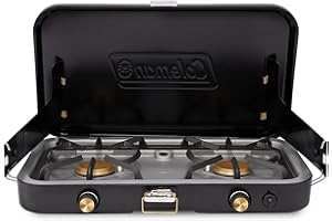 Coleman 1900 Collection 3-in-1 Propane Camping Stove, Portable Camping Grill/Griddle/Stove with Adjustable Burners, 24,000 To