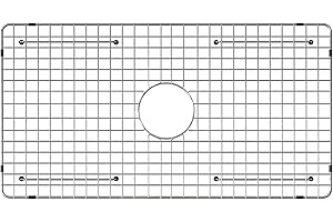 SETTLEDOWN Sink Protector Grid 29-1/2" X 15-9/16",Centered Drain with Corner Radius 3/8", Sink Bottom Grid