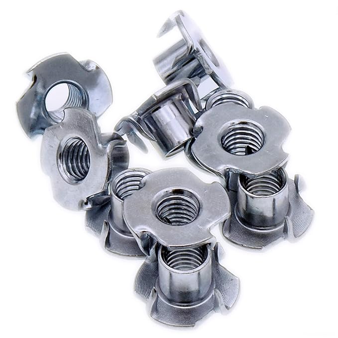 M8 (8mm x 11mm) 4Pronged Tee Nut Steel (Pack of 10) Amazon.co.uk