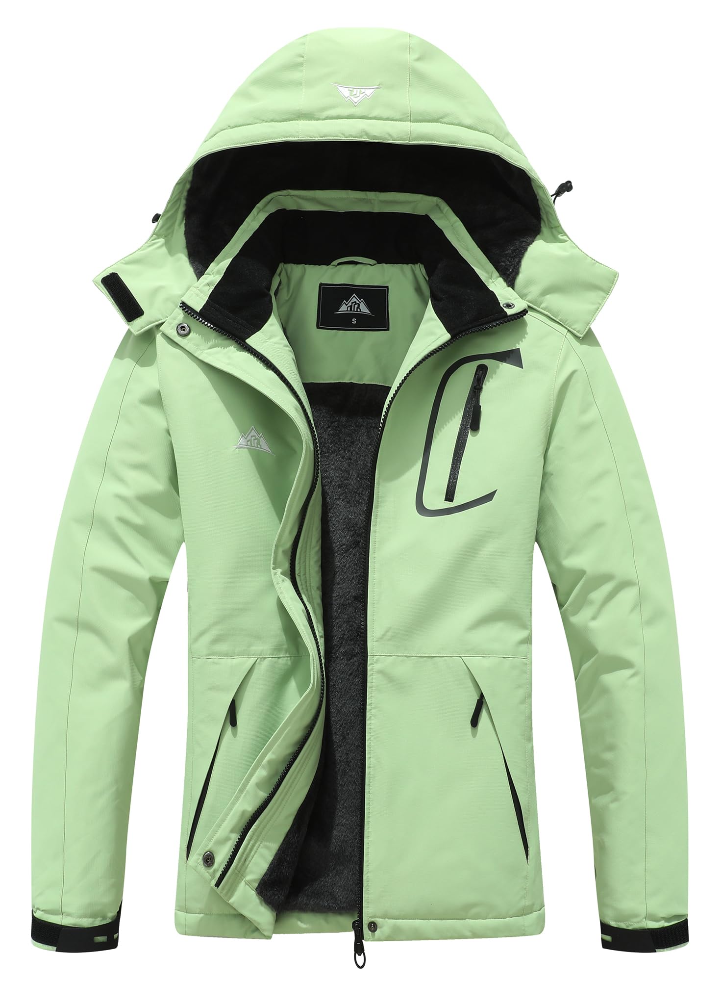 MOERDENG Women's Waterproof Ski Jacket Warm Winter Coat Outdoor Windbreaker Hiking Snowboarding Jacket Image