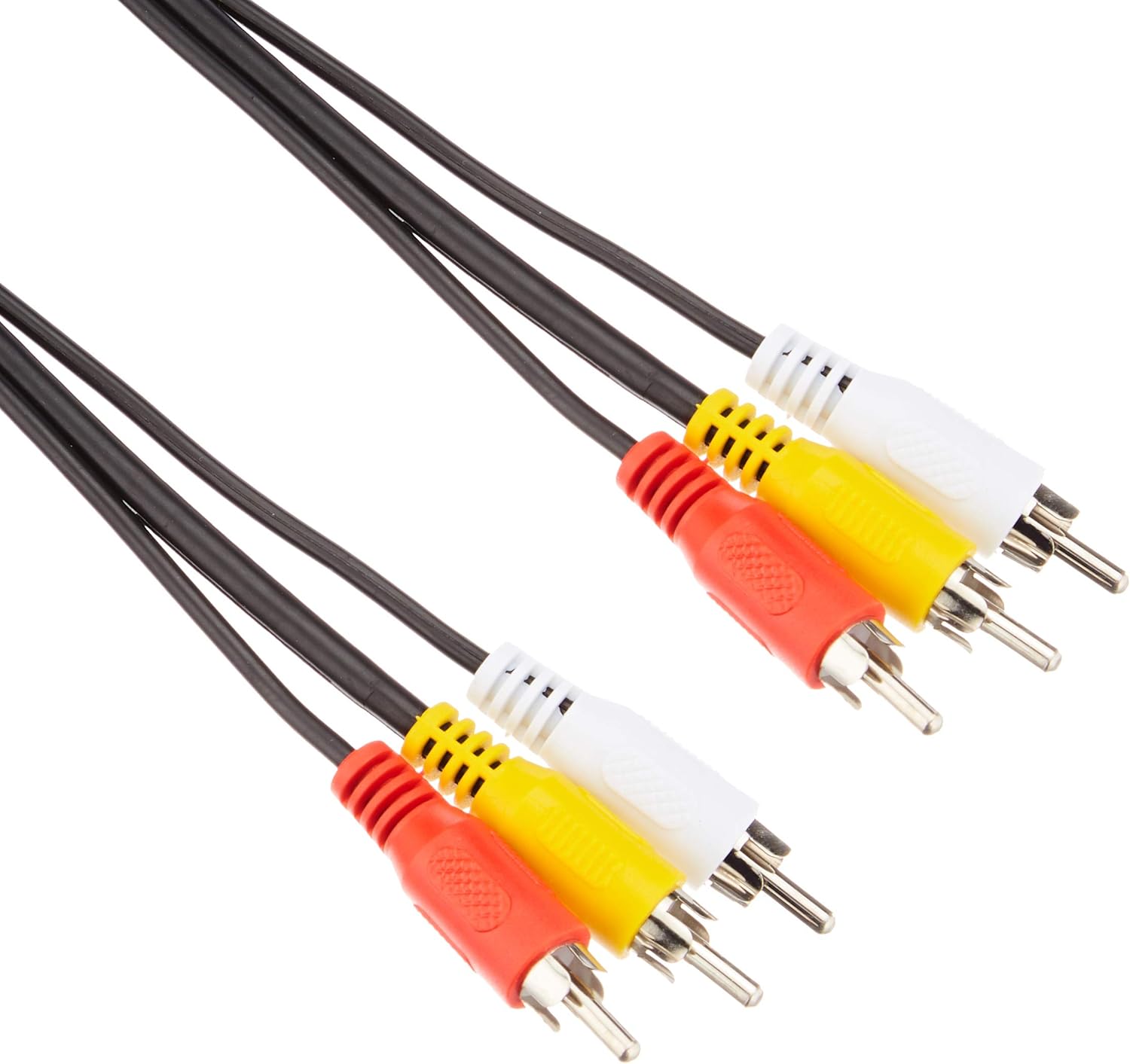 InLine 1.5m 3x RCA Male to Male AV Cable, Black, 1.5 Meters