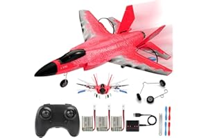 ANTSIR RC Airplane F-35 Remote Control Lightning II Jet Plane, 2.4Ghz Smart Gyro Easy to Fly for Kids Adults Beginners (Red)