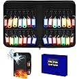 SongYung Portable Zippered Key Organizer,Fireproof and Waterproof Key case with 28 Key Tags Key Storage, Landlord Zipper Key Binder.Key Box Organizer for Real Estate Sales, Hotels, Car Service