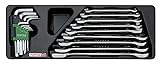 Double Open End Wrench & Hex Key 18pcs Wrench Set