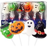Fusion Select Candy Lollipops - Halloween Suckers - Trick or Treat Candies for Kids - Frankenstein's Monster, Jack o Lantern, Ghost &amp; Witch Hat Sweets - Individually Wrapped - 30 Per Box