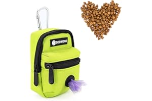 COOWONE Dog Treat Pouch Dog Poop Bag Holder for Leashes, Pets Snack Container With Inner Small Bag, Puppy Supplies Perfect for Training and Walking - Hands Free Dog Waste Bag Dispenser -Dog Travel Accessories