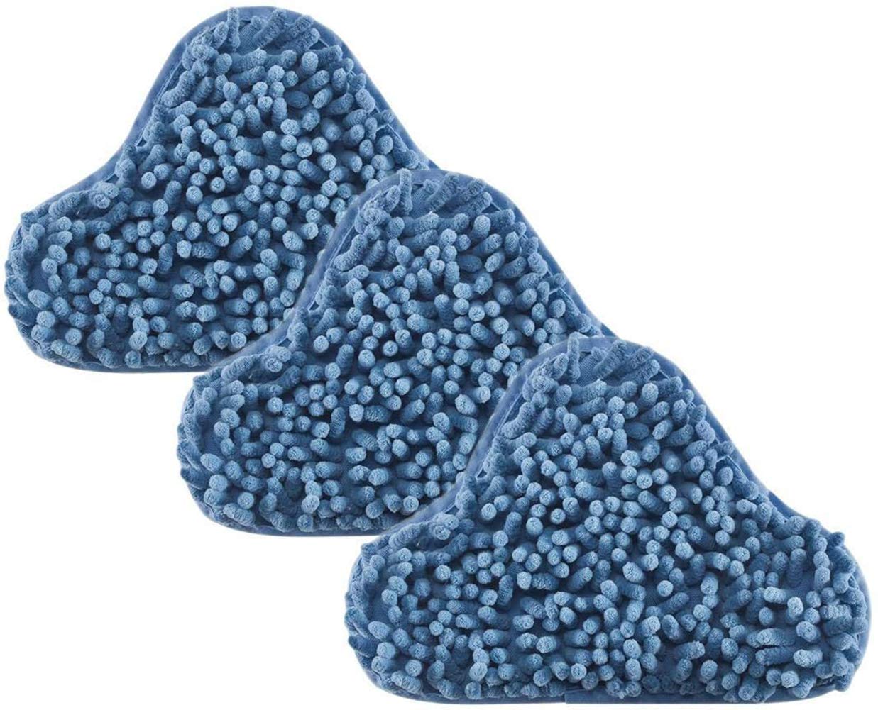 eoocvt 3pcs H2O Steam Mop X5 Pads Coral Blue Chenille Compatible for H20 Replacement Washable