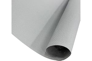 Zhenqing 14CT Aida Cloth - 30x35 Inch Cross Stitch Fabric for Embroidery, Pre-Cut Needlework Material, Acid-Free, Durable Weave(Light Grey)