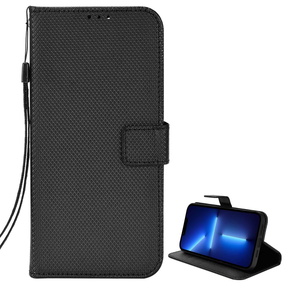 EasyShow Cover for Oukitel WP18 Wallet Case, Oukitel WP18 Diamond pattern wallet phone case, with Kickstand and Card slot Leather Case for Oukitel WP18 (Black)