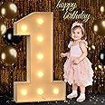 3FT Marquee Numbers, Light Up Numbers 1 for 1st 16th 21st Birthday Decorations, Big Numbers for Party Decorations, Large Light Up Numbers for Party Decor DIY Pre-Cut Foamboad Mosaic Numbers