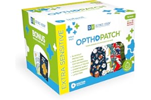 Opthopatch Eye Patches for Infants - Extra Sensitive Adhesive - Boys' Design [Series I] - 70 Count + 2 Reward Charts