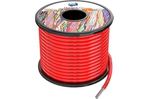 HAERKN 14awg Silicone Electrical Wire Cable 30ft Red 14 Gauge Hookup Wires kit Stranded Tinned Copper Wire Flexible and Soft High Temperature Resistance