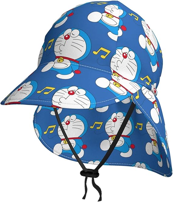 Amazon ドラえもん Doraemon 3 ベビー キッズ 日よけ 帽子 サンハット Uv 赤ちゃん 帽子 女の子 男の子 調節紐付き 男の子 女の子に適用ガールズ ボーイズ 海遊び 外出 旅行ベビー 子供水着日焼け予防uvカットフラップキャップ帽子 Flap Cap 帽子 通販