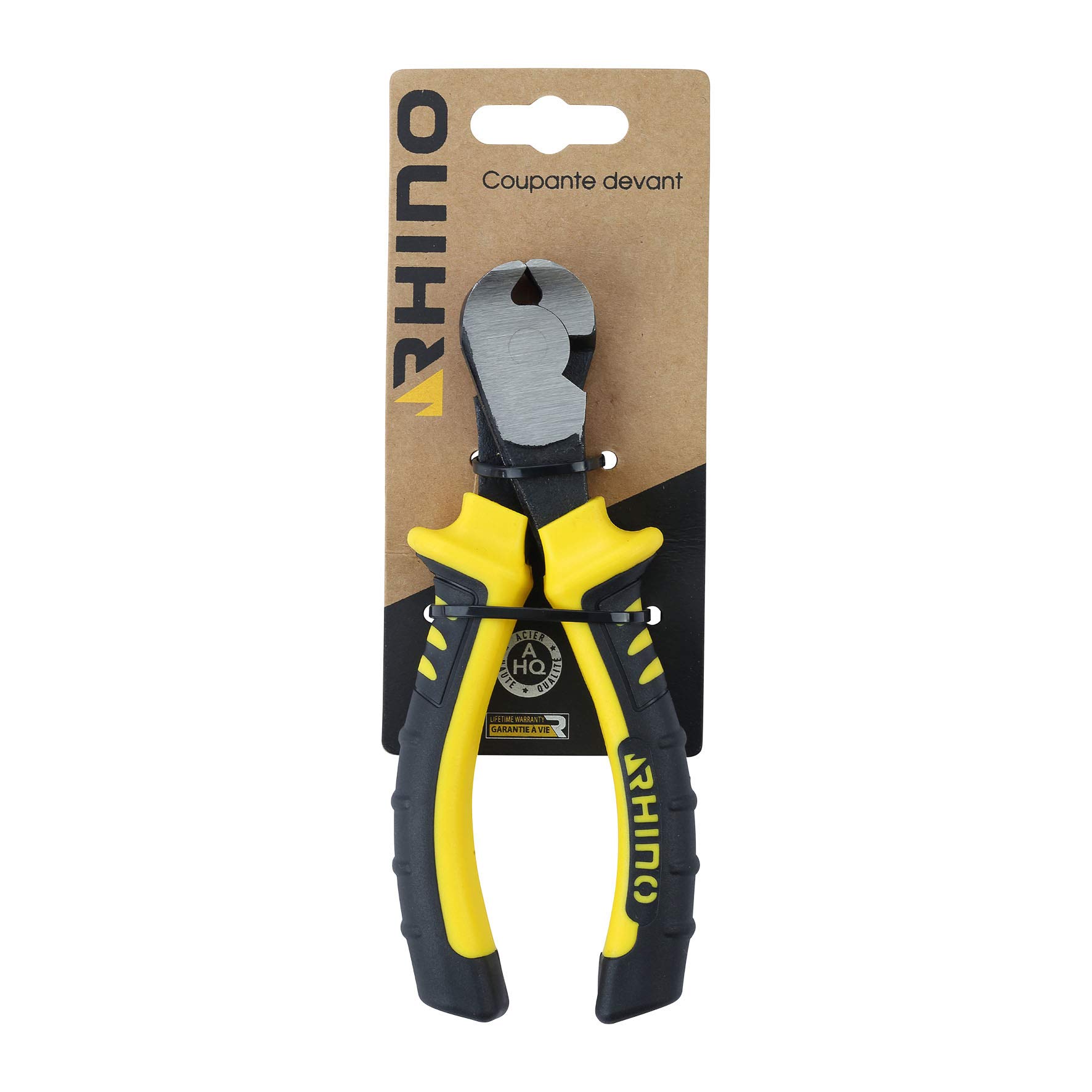 RHINO - Pliers – Front Cutting Pliers, 160 mm Universal Pliers – High Quality Steel – Dual-Material Handle – Long Life 160 mm – Various Sizes Available