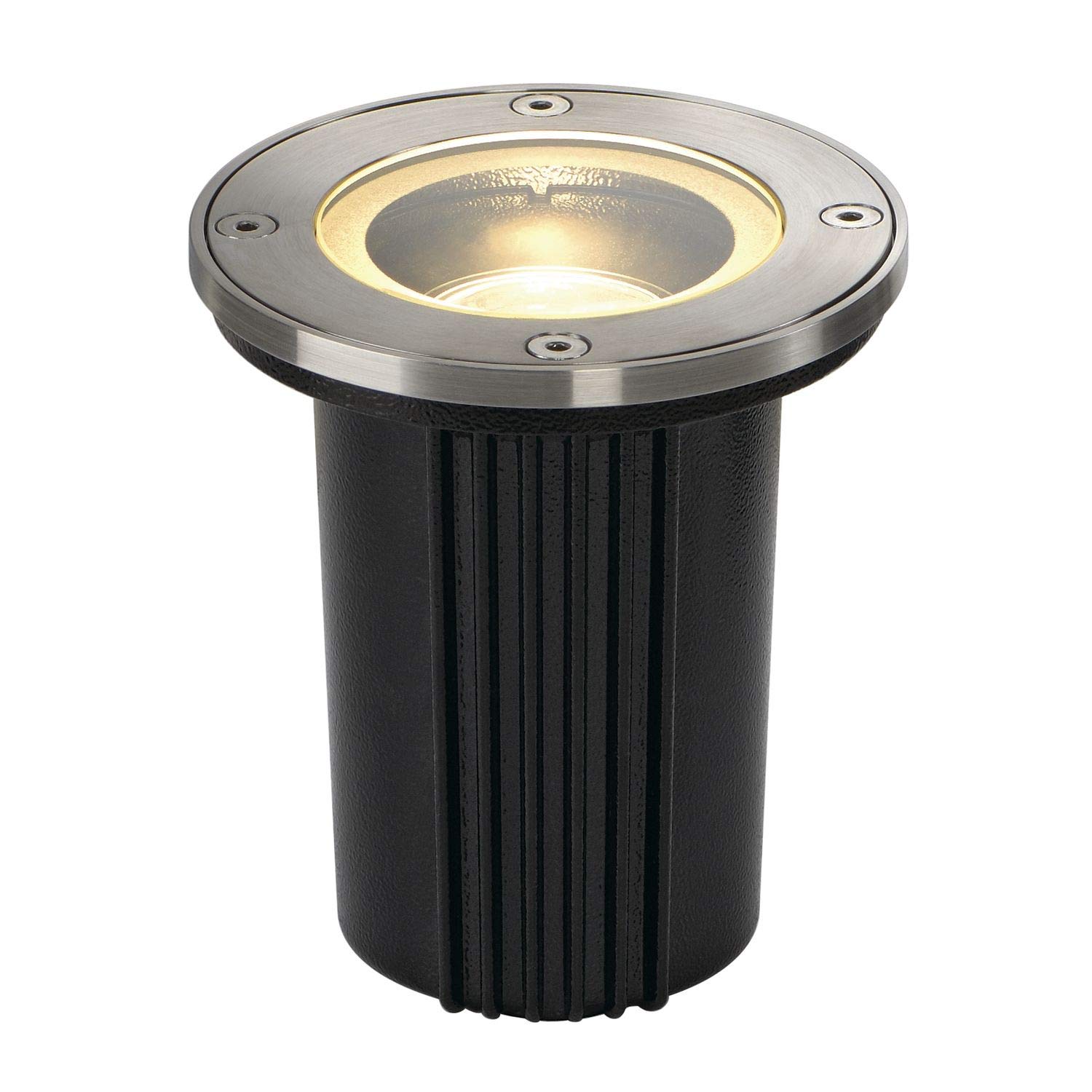 SLV Ground recessed Light DASAR Exact 116 / Spotlight for Terrace, Outdoor Spotlight, recessed lamp Garden, Ground lamp for Outdoor / GU10 IP67 35W Stainless Steel