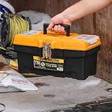 TOUGH MASTER Tool Box Professional Heavy Duty 16in Portable Black Yellow view 6