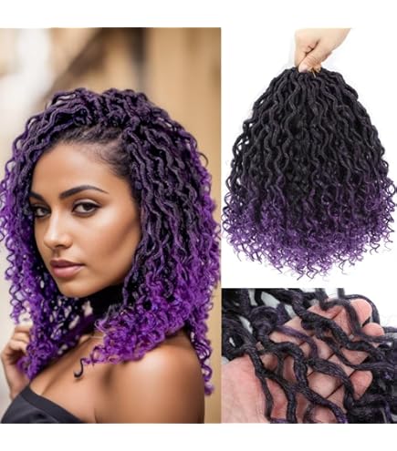 Amazon.com : Ouyafei 5Pack Wavy Faux Locs Braids Crochet Hair