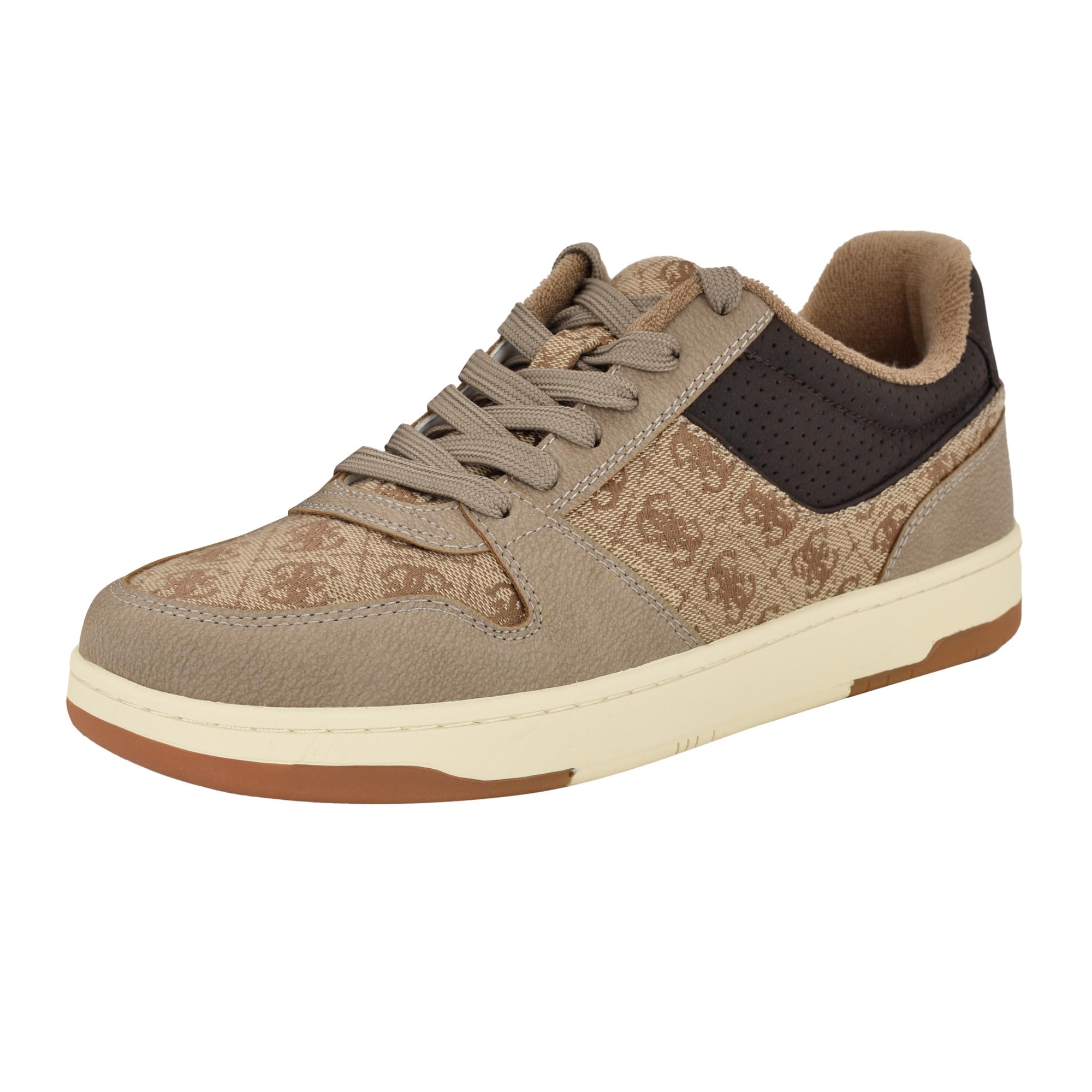 Guess Men’s Tryon Sneaker, Taupe Logo Multi 240, 12