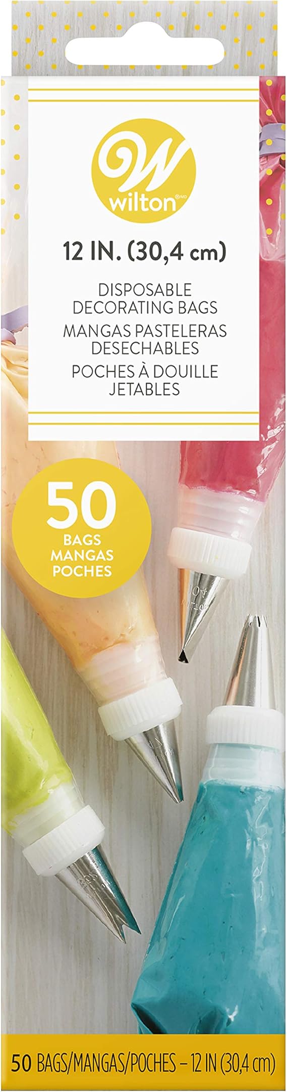 Wilton Disposable Cake Decorating Piping Bags, 30.4cm (12in), pack of