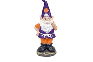 Hanna's Handiworks Clemson University Tigers Gnome Statue - Indoor/Outdoor Resin Figurine Decor for Desk, Garden, Porch - Ideal Gift for Graduation/Birthday/Alumni - Rep Your Team with Fan Merch