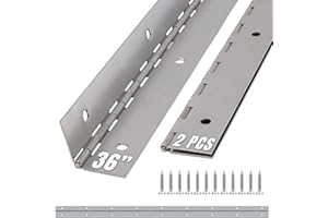 ALBO 36 Inch Silver Heavy Duty Piano Hinge Continuous Stainless Steel 304 (2-Pack), Surface Mount Cabinet Hinges Silver 36"x2" for Piano Lid, Commercial Display & Industrial Cabinet, Professional