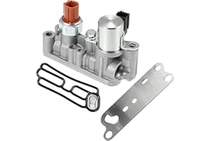 Motoforti Car Engine Variable Timing Solenoid Front Spool Valve Solenoid Assembly, for Honda Pilot, No.15810-R70-A03, Silver 