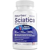 Hourten Advanced Sciatic Nerve Support Relief: Alpha Lipoic Acid - 18 in 1 Sciatica Supplements - Vitamin B Complex - Made in USA (120 Count (Pack of 1))