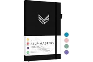 JXSELECT Self-Mastery Journal for Men and Women - Gratitude Journal - Self Care Journal for Happiness, Mindfulness, Positivity & Reflection - The Kaizen Journal with Pen Holder and Back Pocket