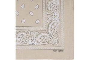 One Piece Novelty Bandanas Paisley Cotton Handkerchief……