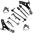 SCITOO 10pcs Suspension Kit Front Lower Control Arm With Ball Joints Front Inner Outer Tie Rods Front Rear Sway Bar Link Fit 2002 2003 For Toyota Camry For Lexus Es300