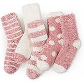 HYVOROS Womens Fuzzy Socks Cozy Fluffy Winter Warm Soft Slipper Socks Christmas Gifts