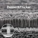 Non Slip Bath Mat 2 Pack Thick Microfiber 50x80cm Dark Gray view 3