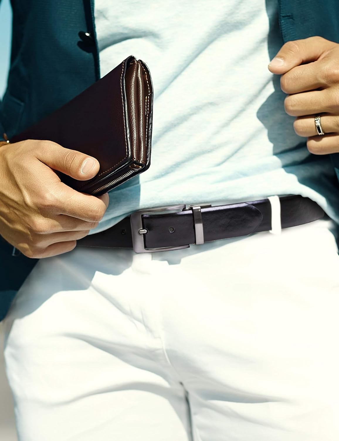 steve madden leather belt