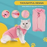 Avont Cat Recovery Suit Post Surgery Pink S view 3