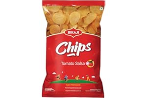 Bikaji Chips Tomato Salsa – 2.82 oz (80g) Pack | Tangy & Crispy Potato Chips with Bold Tomato Salsa Flavor | Crunchy Indian Snack for Parties, Tea-Time & Bar Snacks | Vegetarian Namkeen