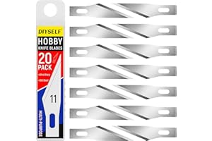 DIYSELF 20PCS Craft Knife Blades, SK5 Carbon Steel #11 Exacto Knife Blades Refill Hobby Art Blade Exacto Blade Cutting Tool with Storage Case for Craft, Hobby, Scrapbooking, Stencil