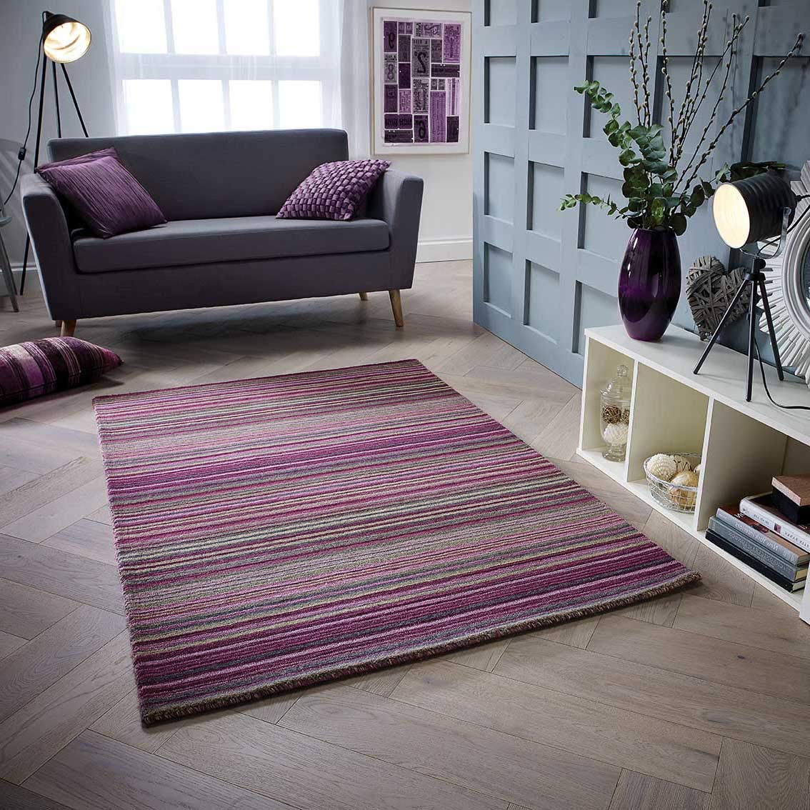 Rugs Direct Rug, 100% wool, Purple, 120cm x 170cm