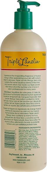 Triple Lanolin Mango Vera Hand and Body Lotion 590 ml 20 oz view 2