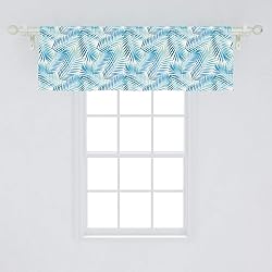 Ambesonne Jungle Window Valance, Miami Forest Palm