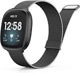 Yoohoo Strap for Fitbit Versa 3 4 Sense 2 Stainless Steel Double Magnetic Clasp view 1