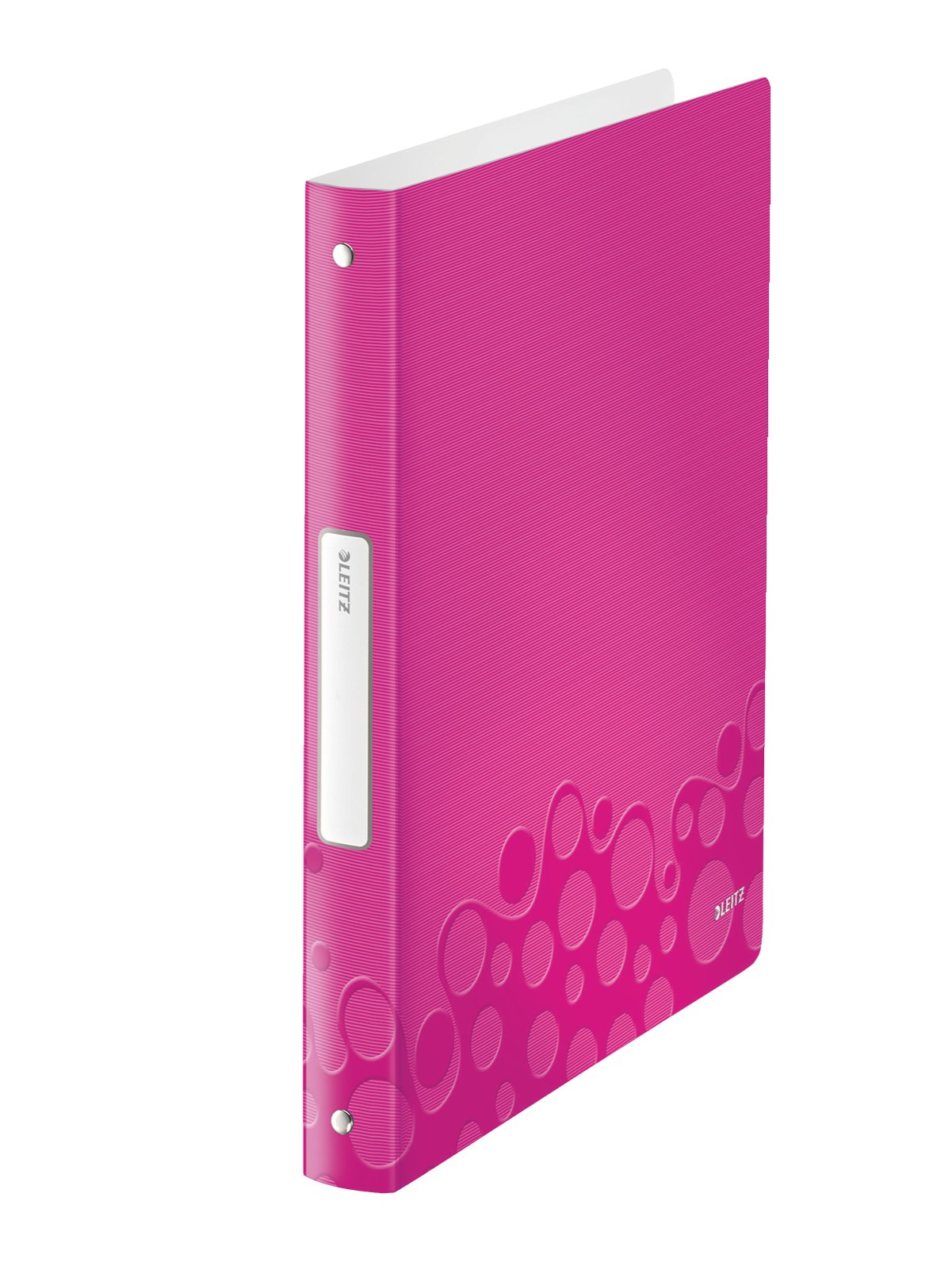 Leitz 4 Ring Binder, Holds up to 190 Sheets, Wow Range, 25 mm Spine, 42580023 - A4, Pink Metallic