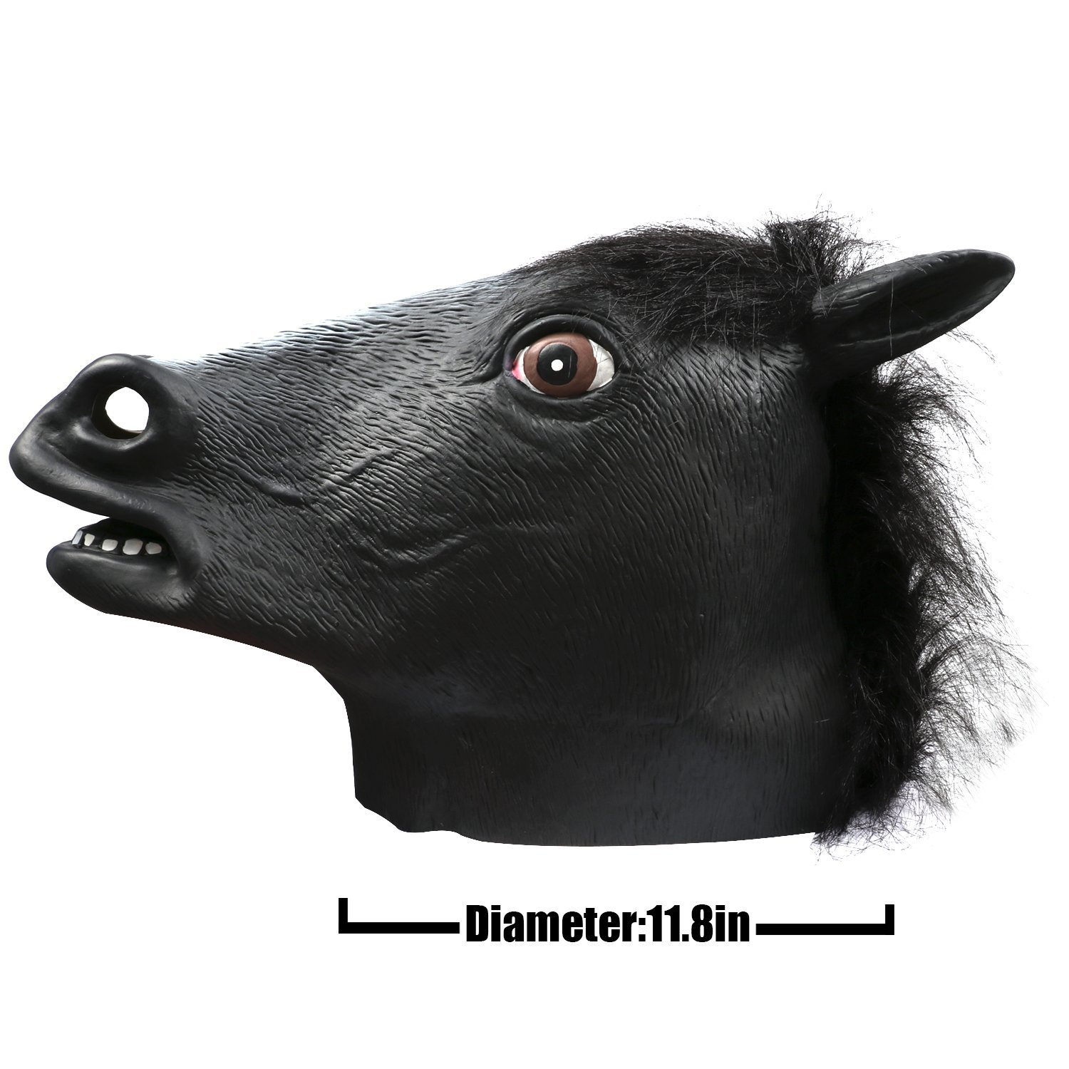 XIAO MO GU Halloween Costume Party Latex Animal Horse Head Mask