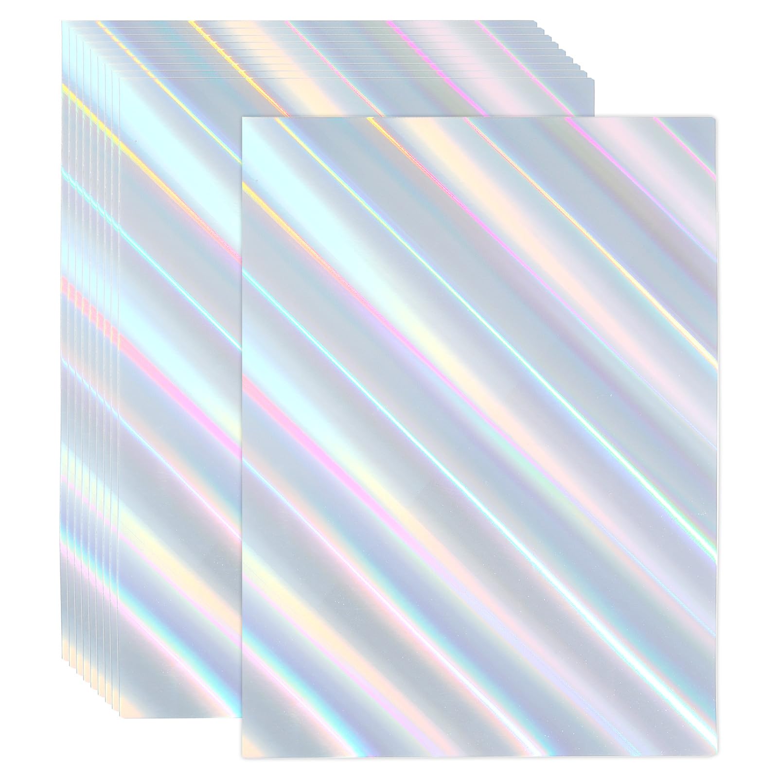 PATIKIL 9.5"x7" Holographic Cardstock, 20 Pack Metallic Iridescent Mirror Paper Foil Board Reflective Sheets for Scrapbook Poster DIY Craft, Style 4