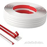 Duzzy Wall Corner Protector Trim, 20 Feet Flexible Inside & Outside Guard, Peel and Stick Molding, Self-Adhesive Strip for Wall Edge, Ceiling, Door Frames, Countertop